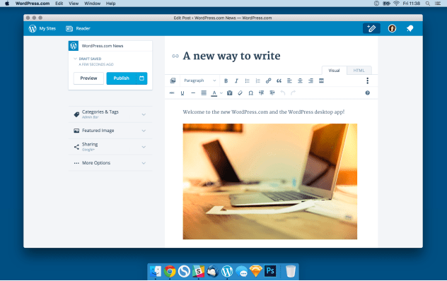 WordPress official website revision