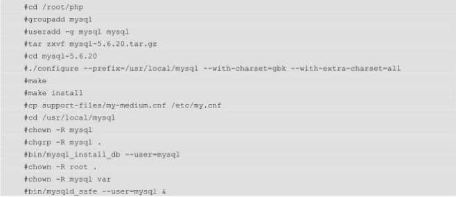 Install MySQL database